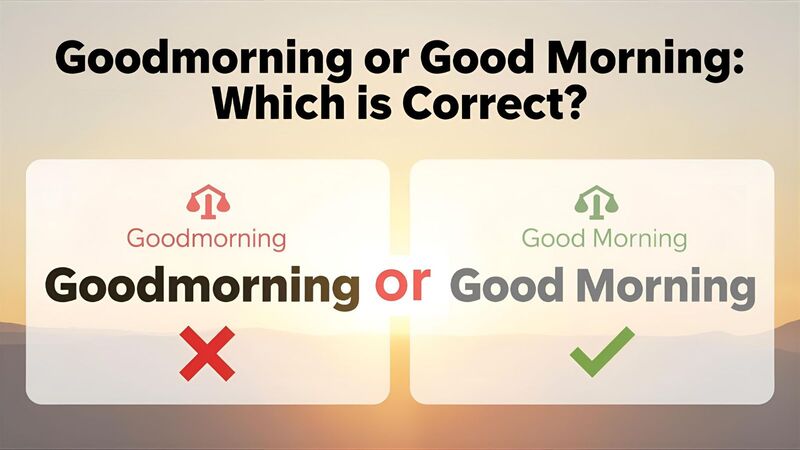 Goodmorning or Good Morning