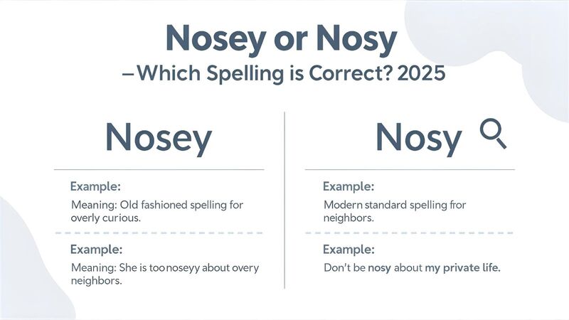 nosey or nosy