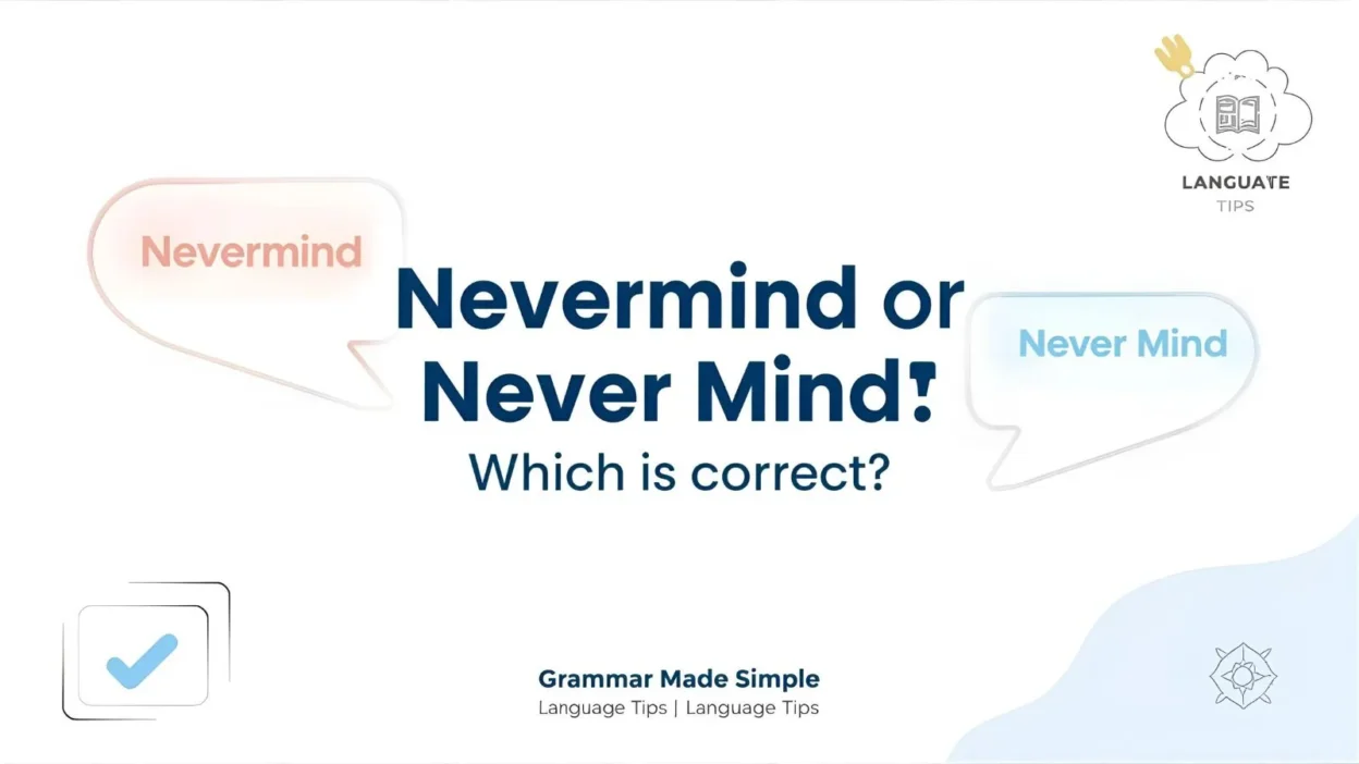 Nevermind or Never Mind