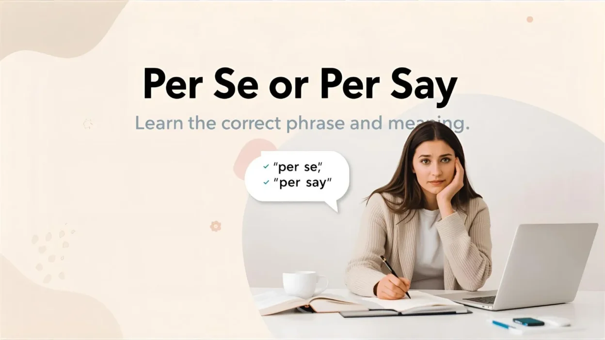 Per Se or Per Say