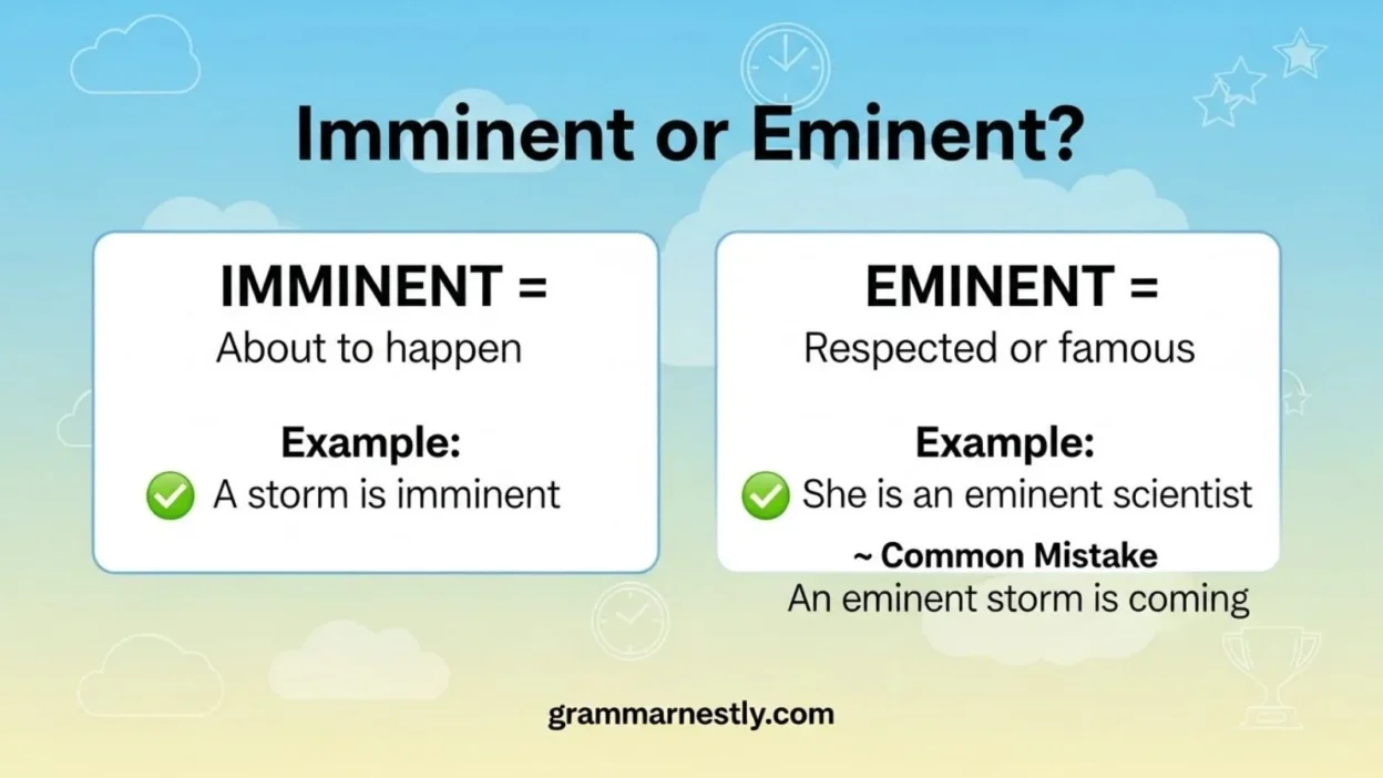 Imminent or Eminent