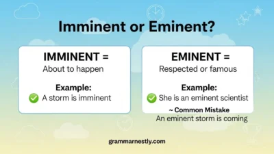 Imminent or Eminent