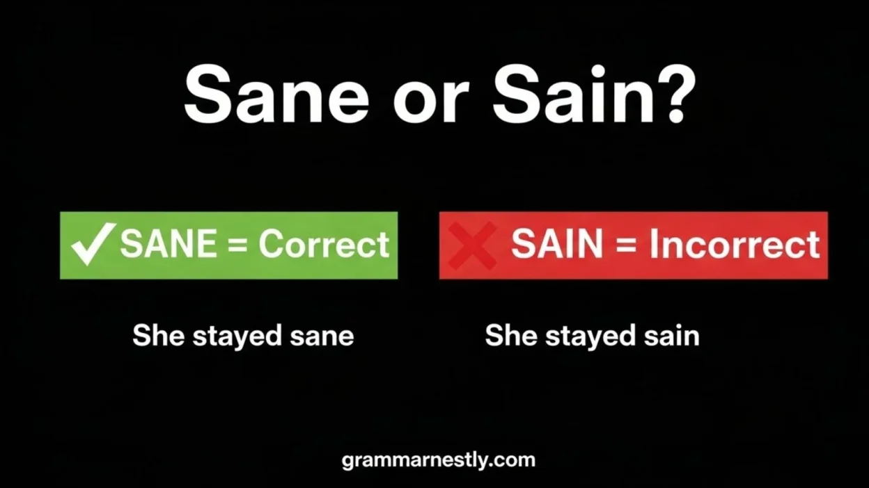 Sane or Sain